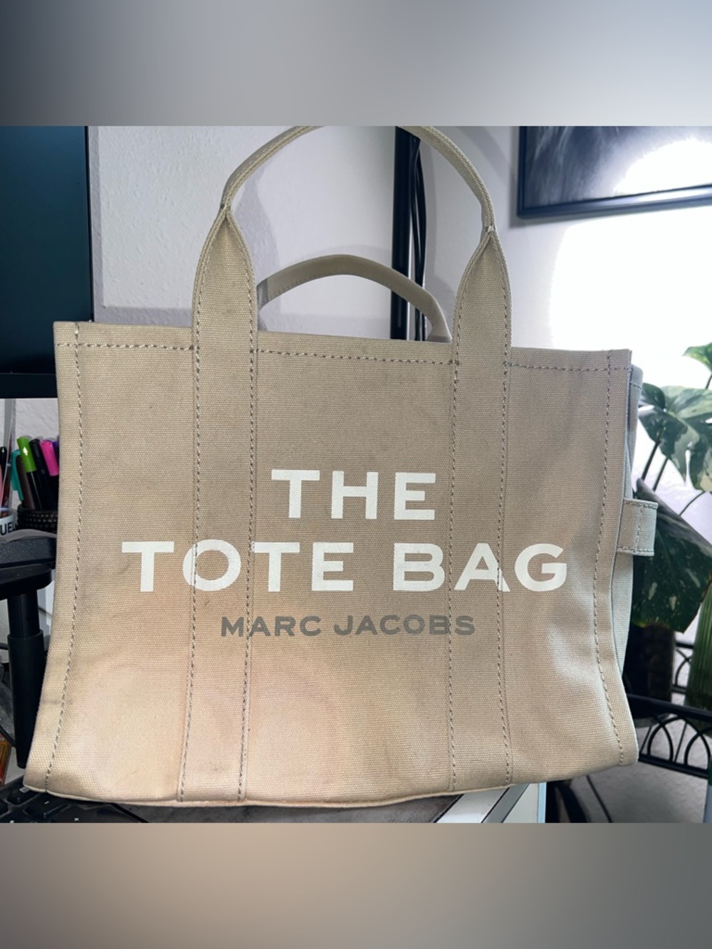 Marc Jacobs Beige Canvas 'The Tote Bag' Tote